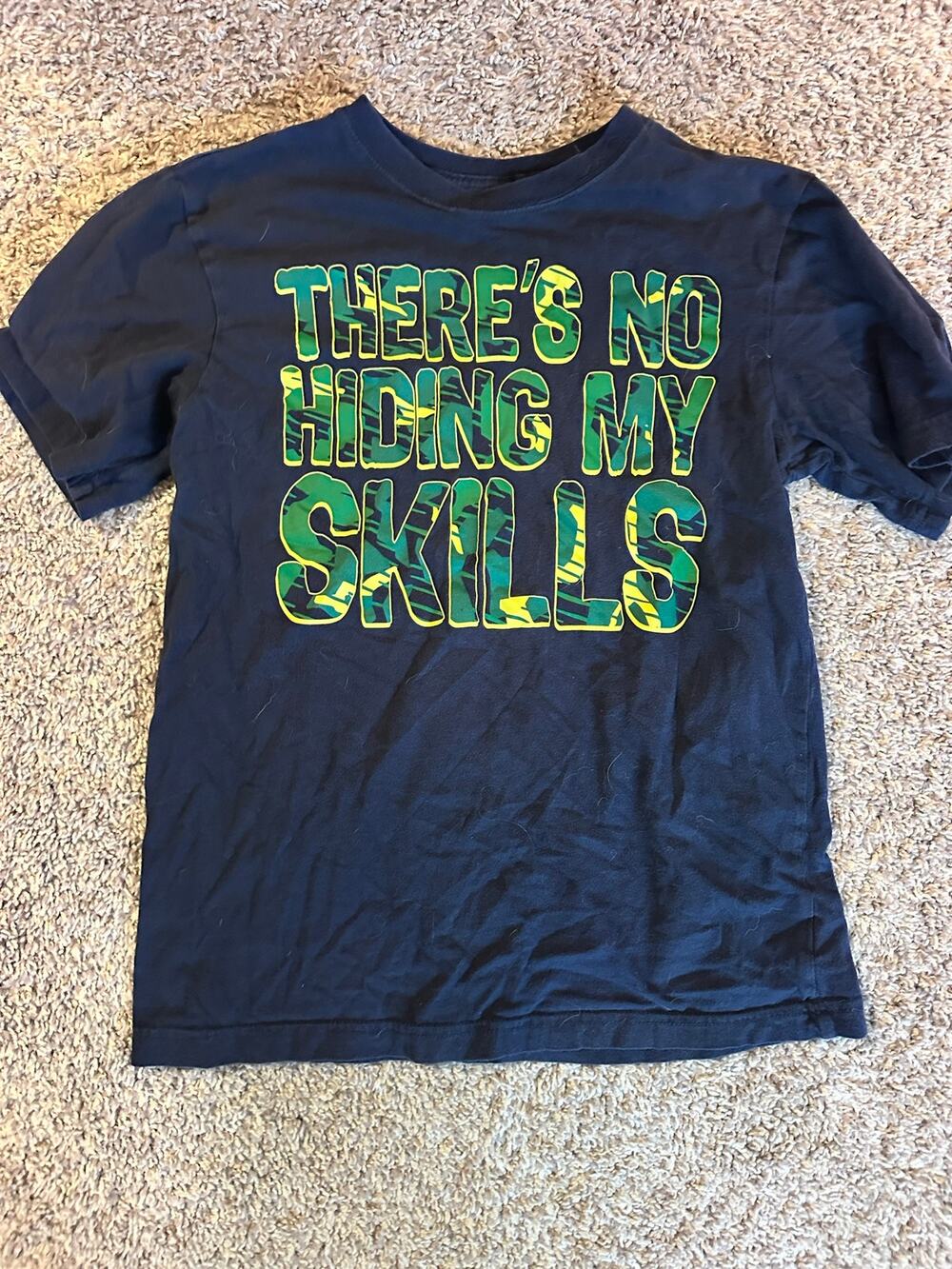 The Children's Place Boys Size L (10/12) Navy Camo Skills Graphic Tee